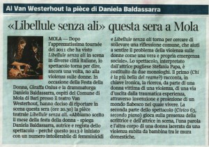 Articolo Corriere del Mezzogiorno 07 Marzo 2013mola